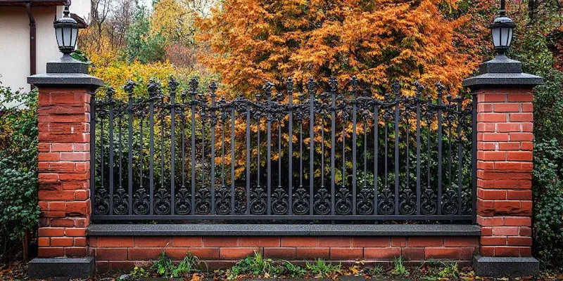 Moderne Metallzäune aus Polen